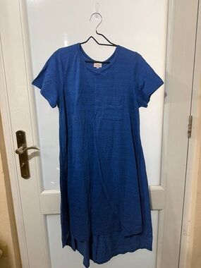 LuLaRoe Royal Blue Short Sleeve High-Low Dress